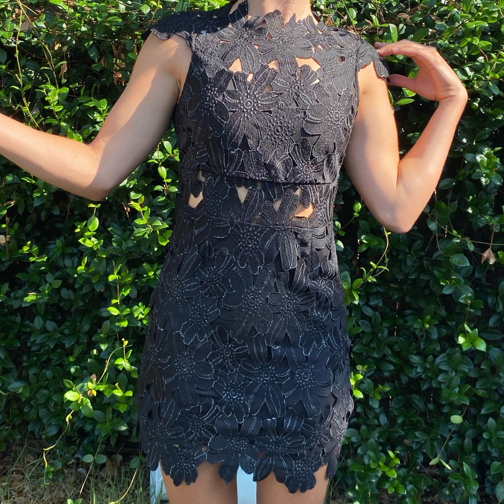 Black floral dress